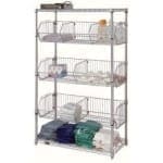 wire shelving basket stationary